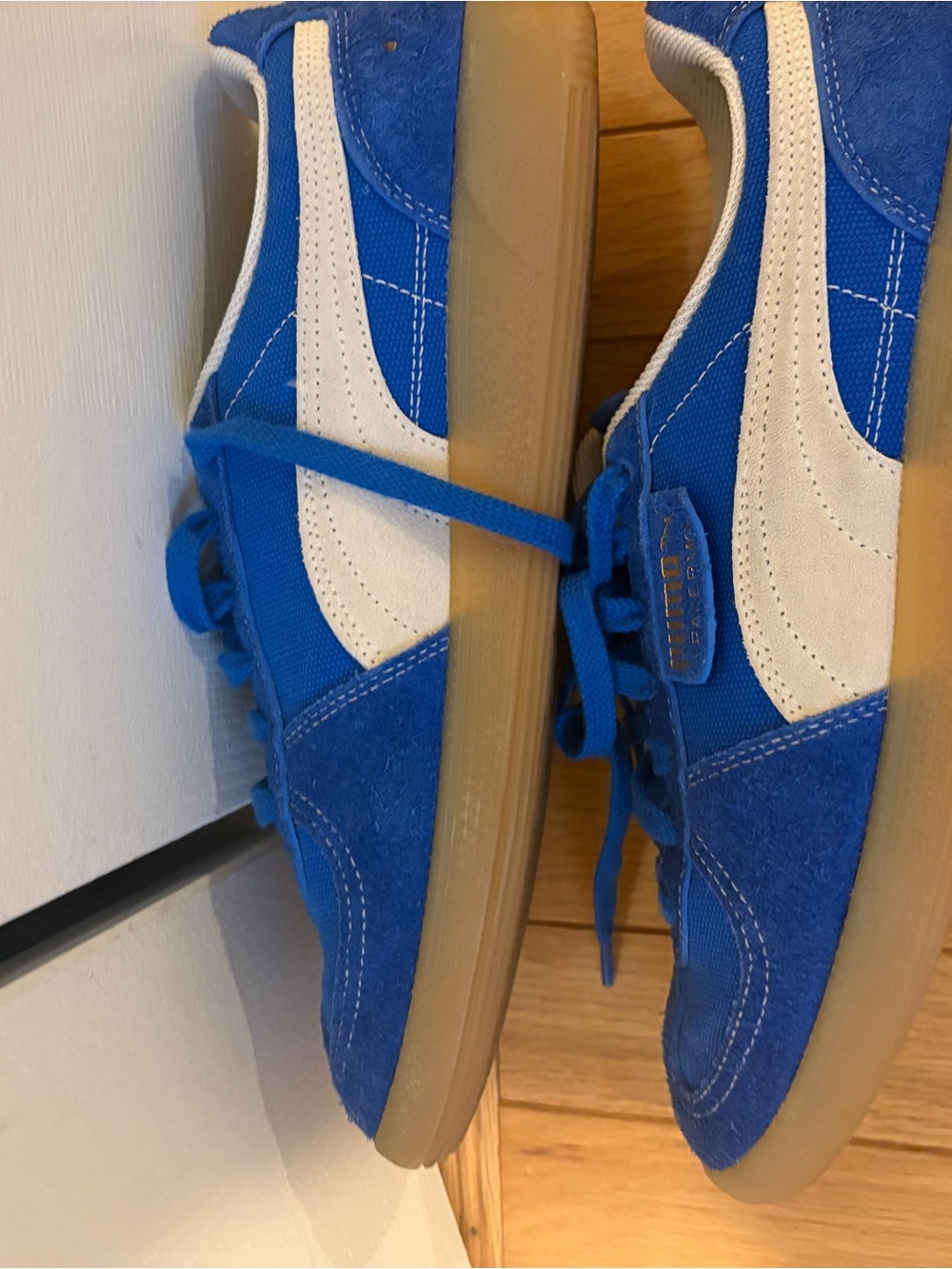 Puma Royal Blue Suede & White Formstrip Sneakers